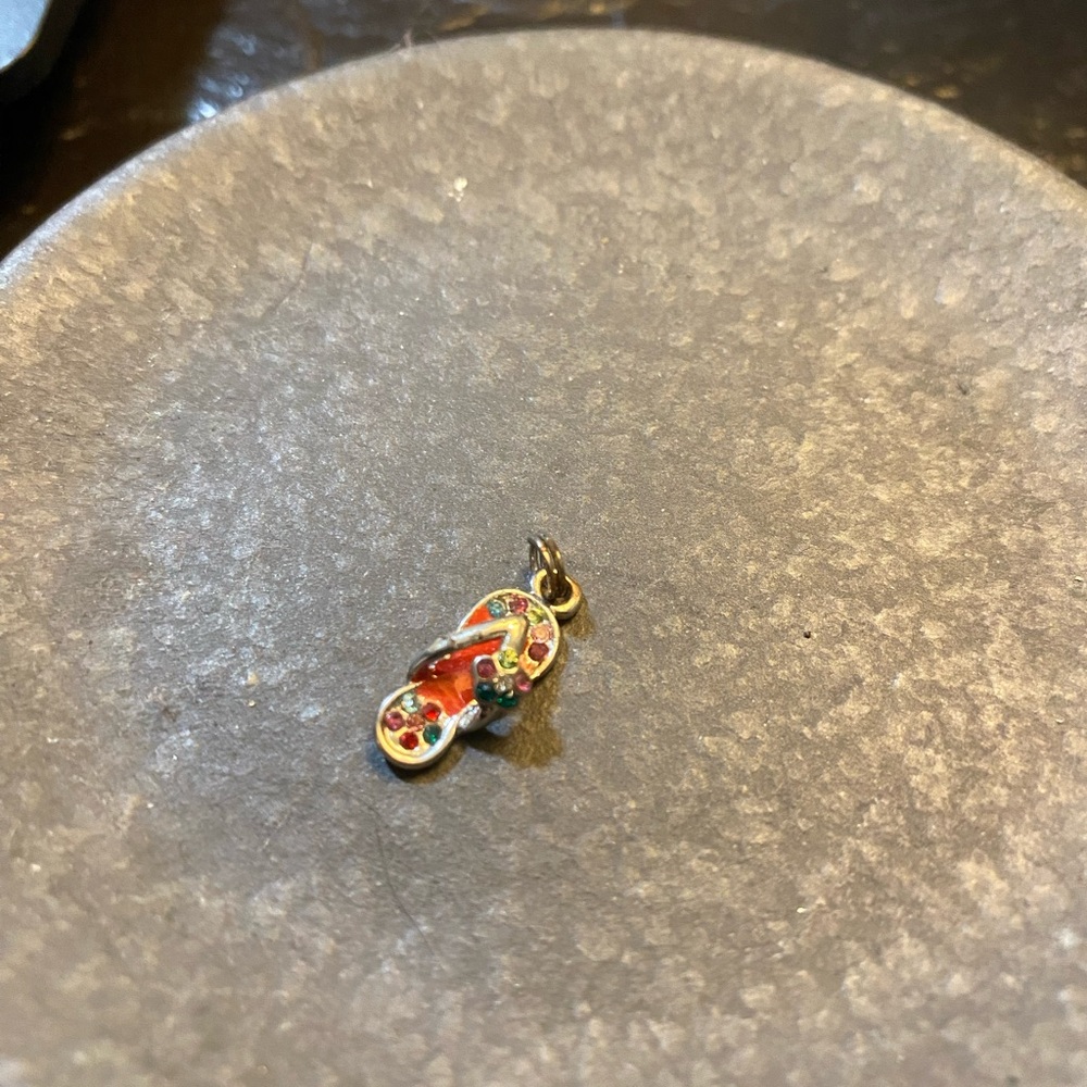 Brighton red/pink flip flop dangle charm